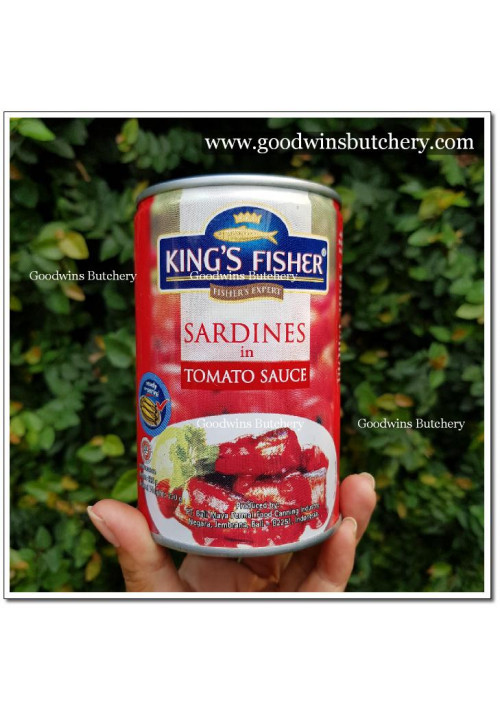 Sardines in tomato sauce SARDEN SAOS TOMAT Halal MUI 425g KING'S FISHER BALI